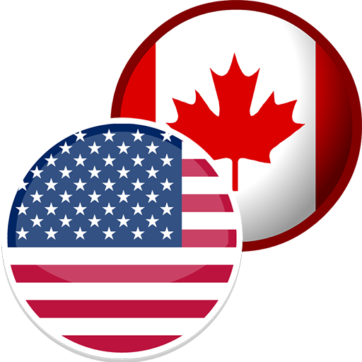 Icono bandera usa y canada